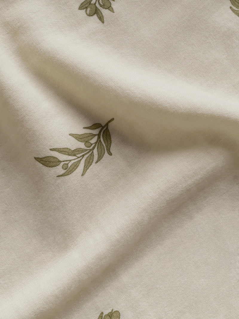 Premium Pucktuch (120x120cm) aus Bio-Baumwolle mit Olive Leaf Print